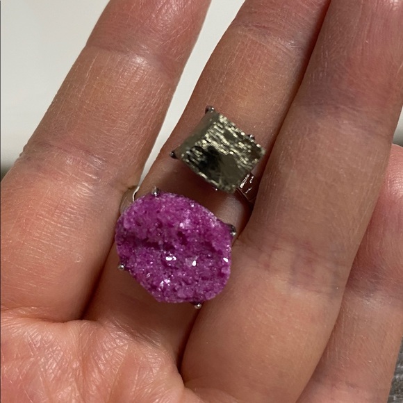 Ruby with pyrite statement ring - Picture 14 of 16